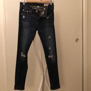 Rag & Bone Capri distressed jeans